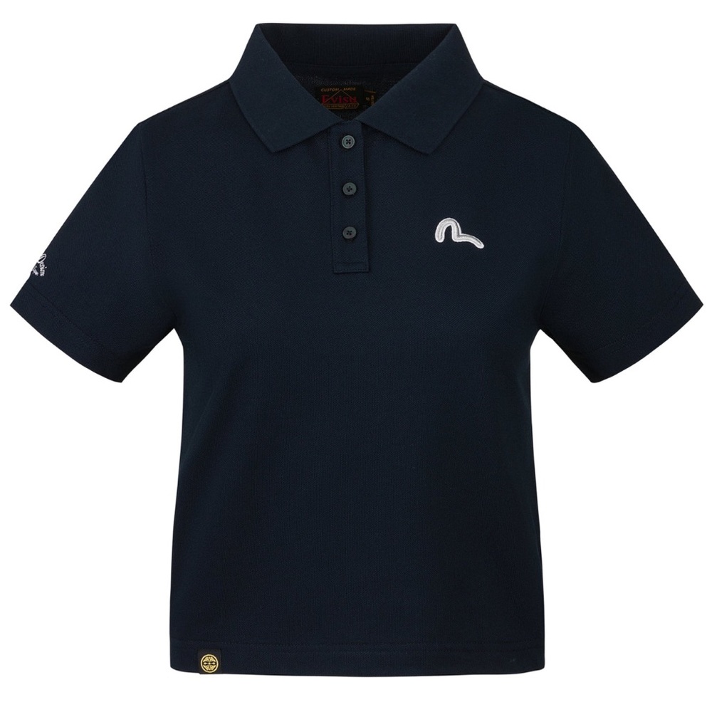 Evisu Black Short Sleeve Polo Shirt